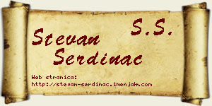 Stevan Serdinac vizit kartica